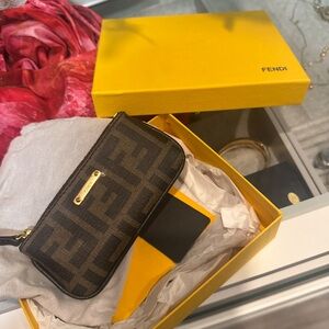 Fendi Black and Brown Women's Wallet